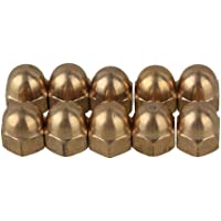 BQLZR 10mm OD Cubierta de bronce de la cabeza de casquillo Hex Nuts Amarillo M6 para varias industrias Fastening Pack of…